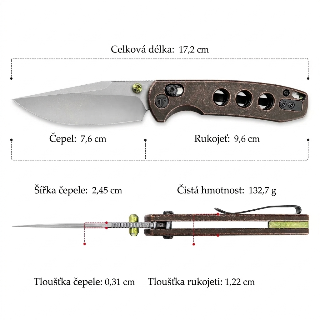 Zavírací nůž TRIVISA Butterfly-CU, 033